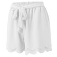 thumbnail image 4 of PEASKJP Shorts for Women Women's High Waisted Ultra Soft Athletic Sweat Shorts Casual Summer Lounge Pants with Pockets (White,XL), 4 of 5