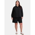 thumbnail image 2 of Just My Size Women's Plus Size Gauze Button Front Shirt and Pull On Shorts Set, 2-Piece, Sizes 0X-4X, 2 of 4