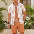 thumbnail image 2 of JFOPQVSM European and Men's Printed Casual Sports Short Sleeved Shirt Shorts Set Mens Matching Sets Summer, 2 of 9