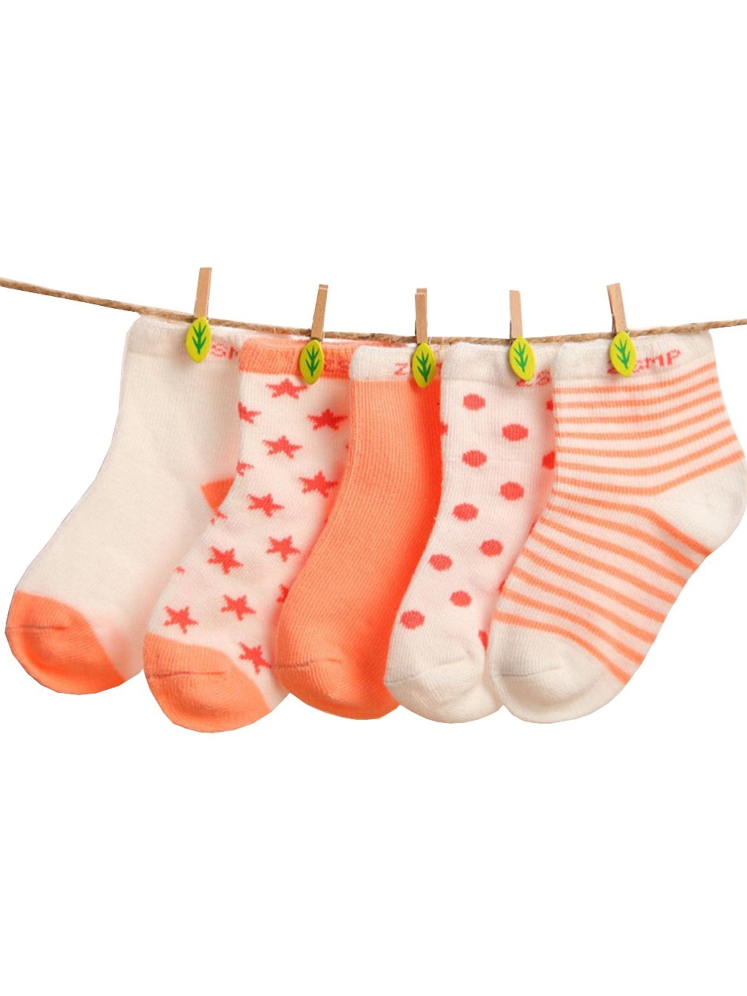 5 Pairs NewBorn Baby Boy Girl Cartoon Cotton Socks Infant Toddler Kids Cute Sock
