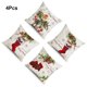 thumbnail image 3 of Injueey 4 unidades/juego de funda de almohada para fiesta de Navidad, funda decorativa para almohada, cojín bonito, adorno para sofá cama para oficina Kits de decoración para fiestas Injueey HA069226-00B, 3 of 6