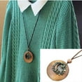 thumbnail image 5 of Wooden Alloy Vintage Leather Rope Sweater Chain Cotton Hemp Garment Pendant Long Ladies Necklace-F-type Pixiu, 5 of 6