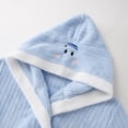 thumbnail image 6 of GCETTIC Kids Bath Robes Boys Boys Girls Soft Fleece Robe Plush Kids Bathrobe Plush Warm Hooded Cozy Absorbent Fluffy Bath Robes Blue,5-8 Years, 6 of 6
