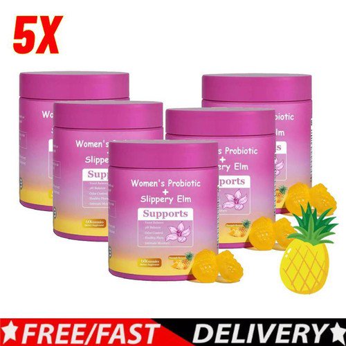 Gomitas probióticas 5X-W | Olmo resbaladizo y prebióticos, para el equilibrio del pH de las mujeres_# Mejor