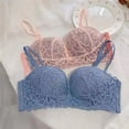 thumbnail image 4 of Encaje sexy Pequeño Pecho Recogido Ropa Interior De Las Mujeres Pechos top Apoyo Ajuste Sujetador, 4 of 5