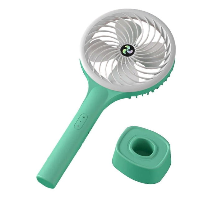 1200mAh Portable Handheld Fan Adjustable 2 Speed Rechargeable Cooling Fan 1200mAh for Women Men Travel Camping Yellow