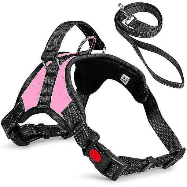 Chaleco sin tirones con asa y 1 correa para perro, chaleco transpirable y cómodo para mascotas