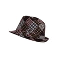 thumbnail image 2 of Fedora à Motif pour Femmes, Gris/rose - Grand/très Grand, 2 of 2