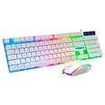 thumbnail image 2 of Teclado mecánico para juegos con cable USB y retroiluminación LED, color blanco, 2 of 2