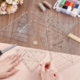 thumbnail image 2 of 8 Pcs Triangle Quilting Template Triangle Rulers DIY for Quilting Transparent Acrylic T-Shirt Rulers Clear Acrylic Quilt Templates DIY for Cutting Sewing Patchwork Cutting Pattern DIY Craft, 2 of 5