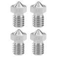 thumbnail image 1 of Cabezal de boquilla de impresora 3D de 0.8mm con rosca M6 para extrusor V5 V6 de 3mm, acero inoxidable 4pcs, 1 of 3
