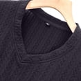 thumbnail image 6 of Hinvhai Men's Cotton V Neck Sweater Knitted Jumper Sweater Long Sleeve Pullover Top Dark Gray XL(XL), 6 of 8