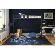 DHP Tommy Full Metal Loft Bed, Black
