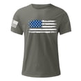 thumbnail image 3 of VgaVtl Independence Mens T Shirts Big and Tall Short Sleeve Cotton Shirts for Men Gray American Flag Athletic Holiday Shirts, 3 of 4