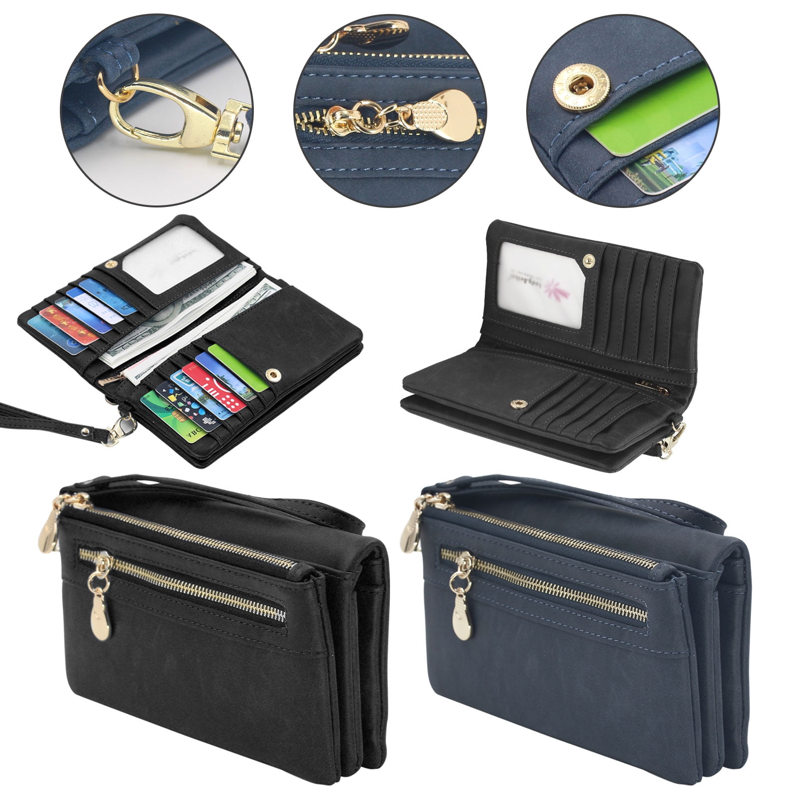 EEEkit EEEkit PU Leather Women's Long Wallet, Large Capacity Clutch