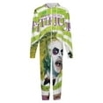 thumbnail image 4 of Beetlejuice Beetlejuice Men's Hooded Jumpsuit - Zip Up One Piece Pajamas Soft Cozy Winter Warm Plush Loungewear, 4 of 8