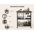 thumbnail image 6 of Bar Cart, Lofka 38" Home Bar Serving Cart with Wheels - Gray, 6 of 10