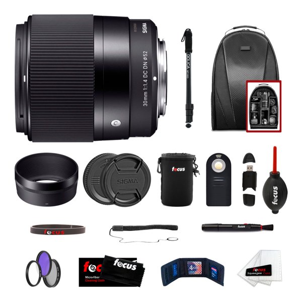 Sigma 30mm F 1 4 Dc Dn Contemporary Prime Lens For Sony E Mount Bundle Walmart Com Walmart Com