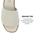 thumbnail image 3 of Journee Collection Womens Prisilla Tru Comfort Foam Linen Slip On Slide Sandals, 3 of 7