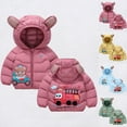 thumbnail image 7 of Thickened Children's Warm Jacket: Adorable Train Hooded Coat—Essential for Braving the Cold,130 ,Red, 7 of 7