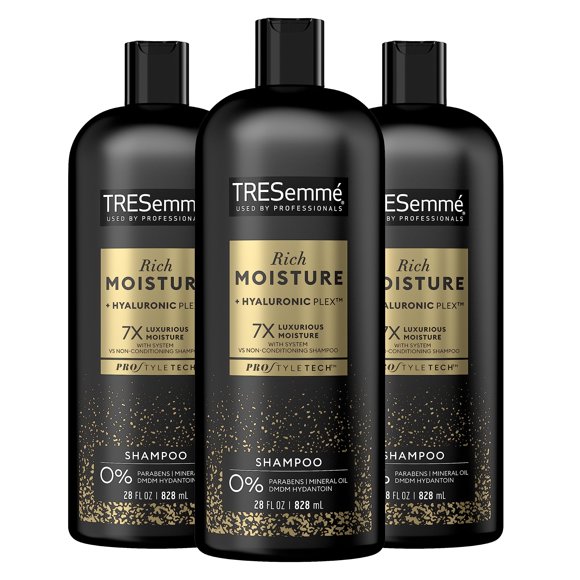 Champú TRESemmé Moisture Rich para cabello seco, 828 ml (paquete de 3)