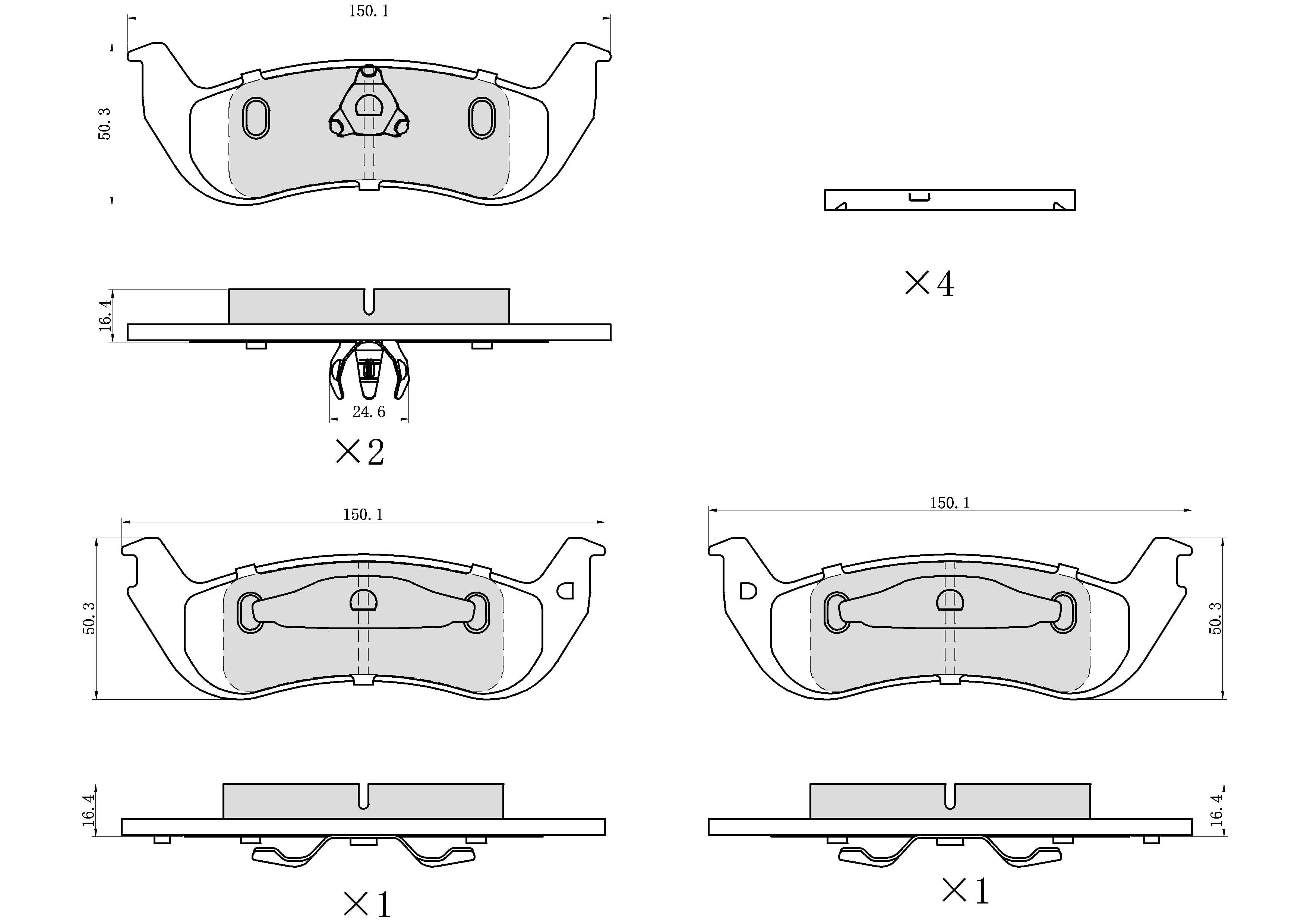 Ultra HC 1000 Brake Pad Set, Rear HC10.1040.0.F, Ford Crown Victoria 2011-2003