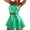 #A Green, variant on Alkepwun Leather Skirts for Women Lady Sexy Metallic Strapless Tube Top with Sexy Solid Color Shiny High Waisted Pleated Mini Skirt Sets for Party Club Cocktail