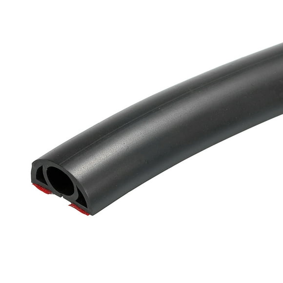 Unique Bargains 0.3"D 5.9ft Floor Cord Cover PVC Cable Protector Cable Management Black