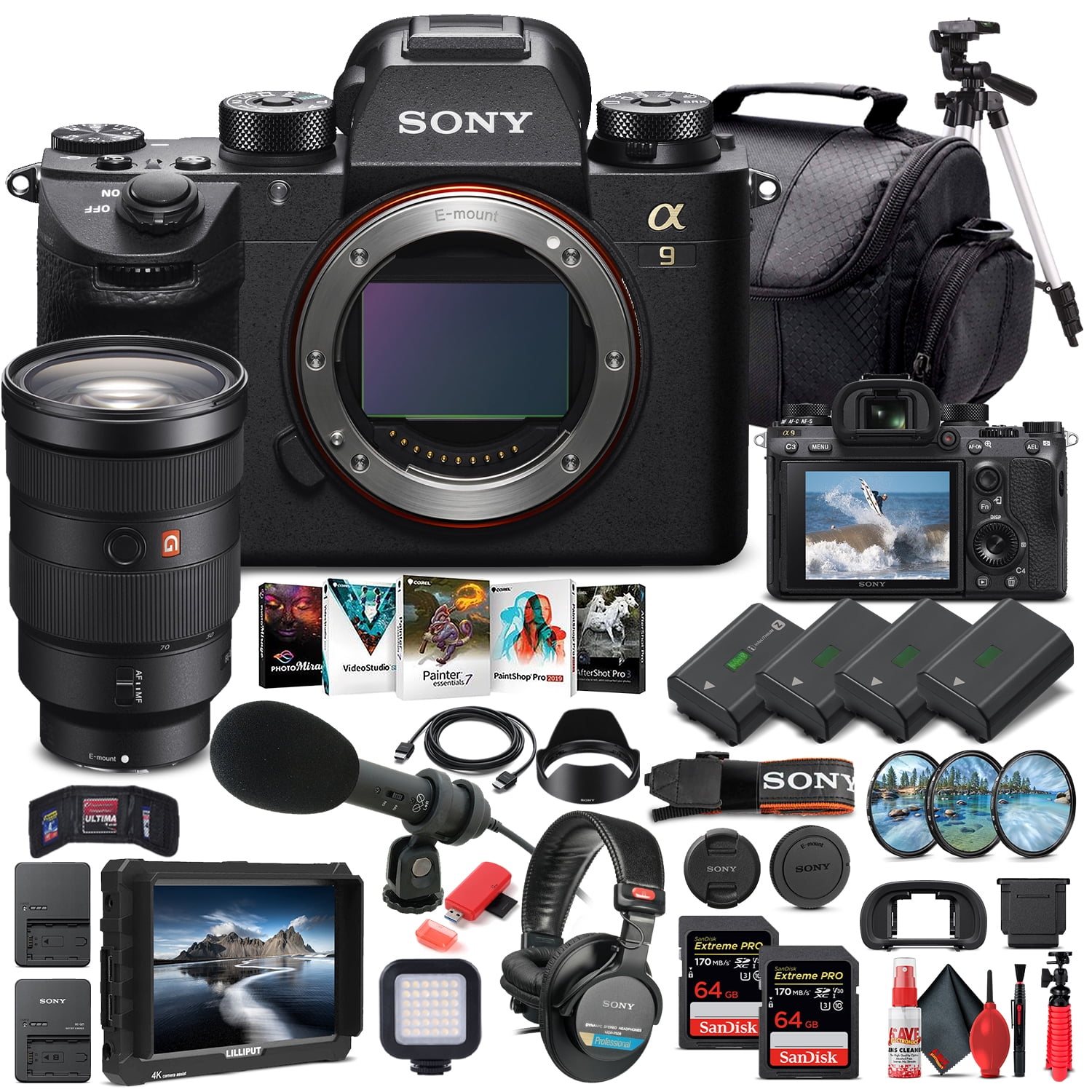 Sony Alpha a9 II Mirrorless Camera W/ Sony FE 24-70mm Lens - Pro Bundle(International Model)