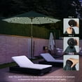 thumbnail image 5 of Backyard Expressions 9ft Solar Patio Umbrella with 32 LED Lights – Outdoor Market Umbrella with Tilt & Crank, Solar-Powered Lighting, Water-Resistant Fabric for Patio, Deck, Garden, Pool, 5 of 6