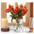 thumbnail image 2 of Bewildely Ramo de flores de peonía artificial de 4 ramas, decoración de simulación, adorno de flores para el hogar y la oficina Flores artificiales naranja Bewildely HA7106-05, 2 of 6