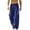 Navy, variant on Baggy Cargo Pants for Mens Elastic Waist Drawstring Wide Leg Hiking Pants with Zip Pockets Outdoor Fishing Camping Trousers