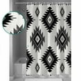thumbnail image 2 of Shower Curtain, Black Aztec Ethnic Style Waterproof Shower Curtain Set with Hooks for Bathroom Showers,Stalls and Bathtubs,72x72In Retro Color Block, 2 of 9
