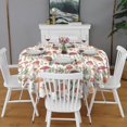 thumbnail image 2 of Cute Hedgehog and Mushroom Round Tablecloth 60"x60",Wrinkle Wipeable Table Cloth for Kitchen Dining Room Picnic Patio Party, 2 of 6