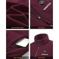 thumbnail image 3 of Venustas Women's Fleece Heated Jacket with Battery Pack 7.4V, Soft Lightweight Heated Coat for Outdoor (Burgundy,M), 3 of 6
