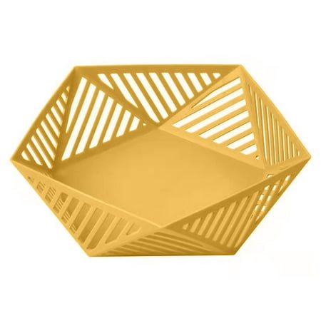 

Zchome Fruit Basket Nordic Style Geometric Design Plastic Water Draining Fruit Holder for Dinning Room