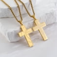thumbnail image 6 of APSVO Gold Plated Basketball Themed Cross Necklace for Men Stuff Accessories Pendant Chain Christian Religious Birthday Jewelry Gifts Ideas Teen Son Dad Team Game Day Sports Athlete Age, 6 of 7