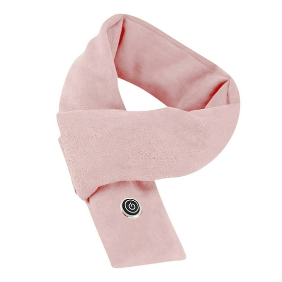 MIASHUI Electric Heating Scarf, USB Charging Neck Warmer, Winter Warm Scarf for Men and Women, Smart Heating Scarf for Outdoor Activities Pink
