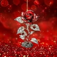 thumbnail image 6 of SNGMN Car Charm, Red Rose 2D Acrylic Pendant, Car Hanging Ornament, Rearview Mirror Accessories, Elegant Car Decor for Women​, 6 of 6