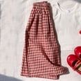 thumbnail image 4 of Bovxnpu Boys Girls Cotton Casual Pants Plaid Wide Leg Girls Summer Fashion Daily Casual Comfortable Wear Pants, 4 of 5