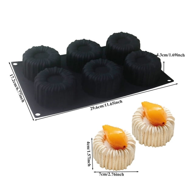 Molde de silicona for tartas de mousse de 6 cavidades for postres franceses - Molde de chocolate Charlotte