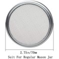 VIVEFOX 8 Pack Sprouting Lids Stainless Steel, Mesh Jar Sprouting