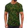 thumbnail image 2 of Ceisia T-Shirt Décontracté pour Homme, Coupe Ajustée, Vert, Tissé, Imprimé Camouflage Bionic, Col Rond, Manches Courtes, Cadeaux, 2 of 9