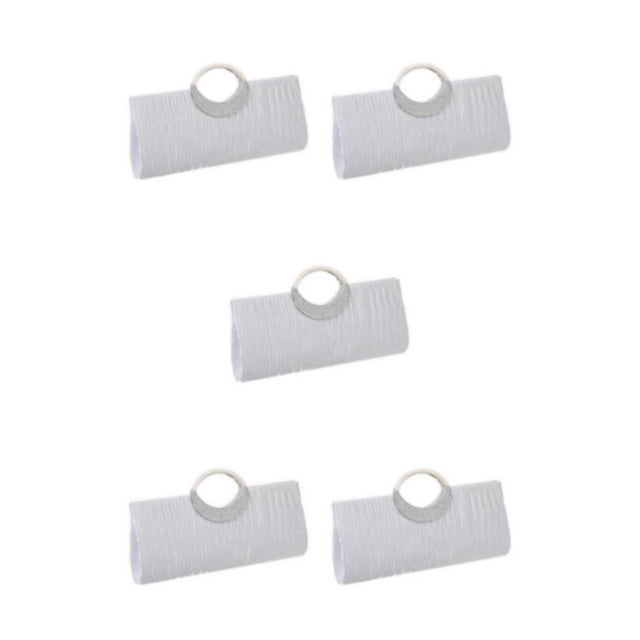 Guardoinrt Sac à Main de Soirée Robuste et Durable Compagnon Fiable pour Sortie Nocturne Polyester Pochettes pour Femmes Sac de Soirée Élégant Blanc 5Set