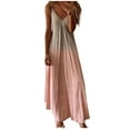 thumbnail image 1 of Fridja Robe Décontractée Sans Manches pour Femmes Col en V Robe Longue à Bretelles Imprimée Dégradée, 1 of 5