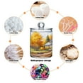 thumbnail image 3 of 4 Pack Qtip Holder Dispenser Village House in Forest Clear Plastic Storage Apothecary Jars for Cotton Swabs Balls Pads Floss, 3 of 7