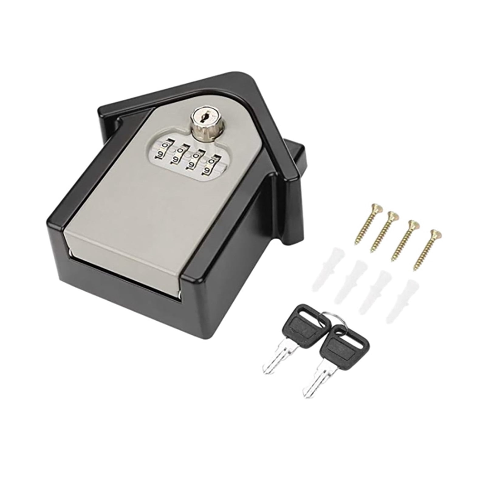 Aluminum Alloy Double Password Key Box Wall Safe,Simple and Easy to Use ,House, Apartment, Office Key Storage