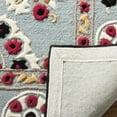 thumbnail image 4 of SAFAVIEH Bellagio Pinwheel Geometric Floral Wool Area Rug, Light Blue/Black, 5' x 8', 4 of 8
