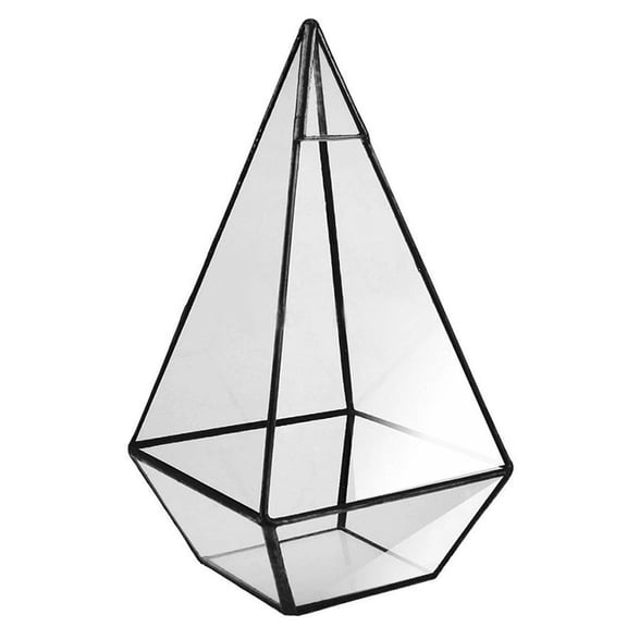 FACEGA Terrarium Kit,12*12*24cm Geometric Design Plant Terrarium,Clear View Compact Size Terrarium