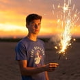 thumbnail image 4 of Mens Fire Quacker T Shirt Funny Sarcastic Fourth Of July Party Duck Fireworks Joke Graphic Tee for Guys Graphic Tees, 4 of 9